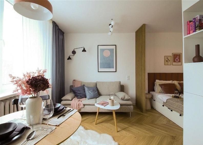 Designer Studio With Bedroom Near Old Town Dubois 华沙 外观 照片